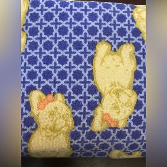 Lularoe tall&curvy Leggings • Frenchies With Bows • Unicorn Collection • NWOT - Picture 4 of 14